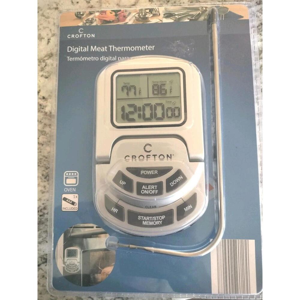 Crofton Digital‎ Meat Thermometer W/ Probe & Timer